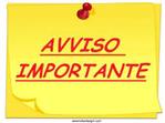 AVVISO IMPORTANTE